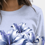 Liora - Women's Sweatshirt with Floral Print