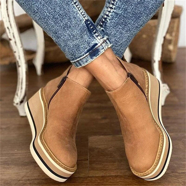 Livia - Women's Casual Ankle Boots with Platform Sole