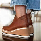 Livia - Women's Casual Ankle Boots with Platform Sole
