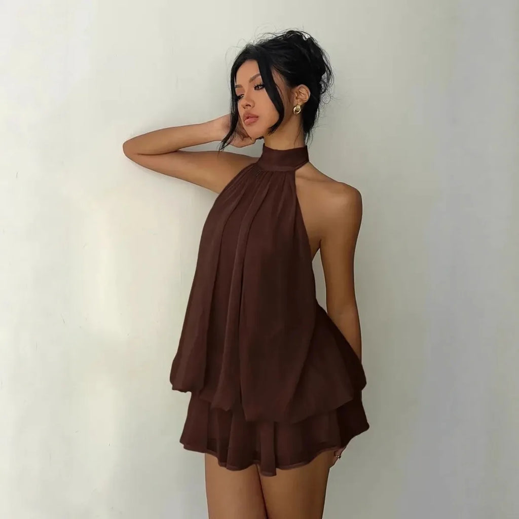 Livia | Women's Chic Halter Cocktail Dress