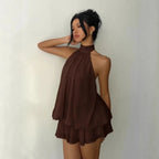 Livia | Women's Chic Halter Cocktail Dress