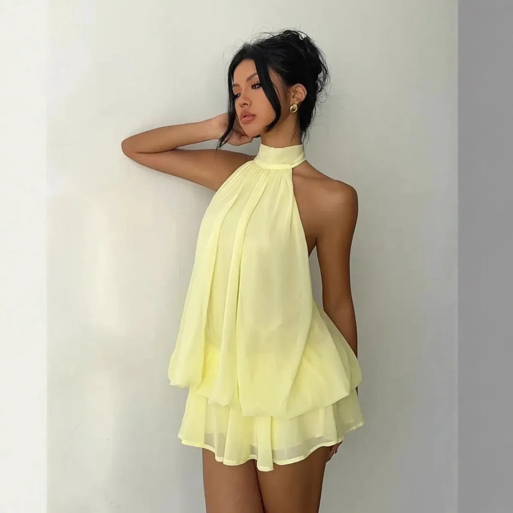 Livia | Women's Chic Halter Cocktail Dress