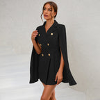 Livia | Women's Elegant Double-Breasted Cape Mini Dress