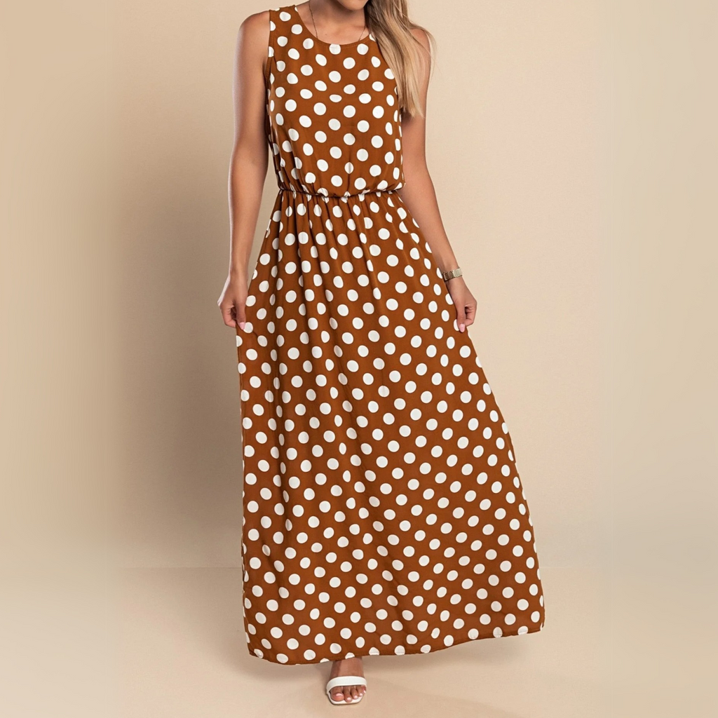 Livia | Women's Polka Dot Maxi Dress