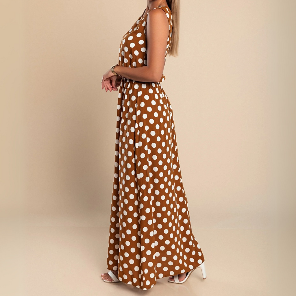 Livia | Women's Polka Dot Maxi Dress