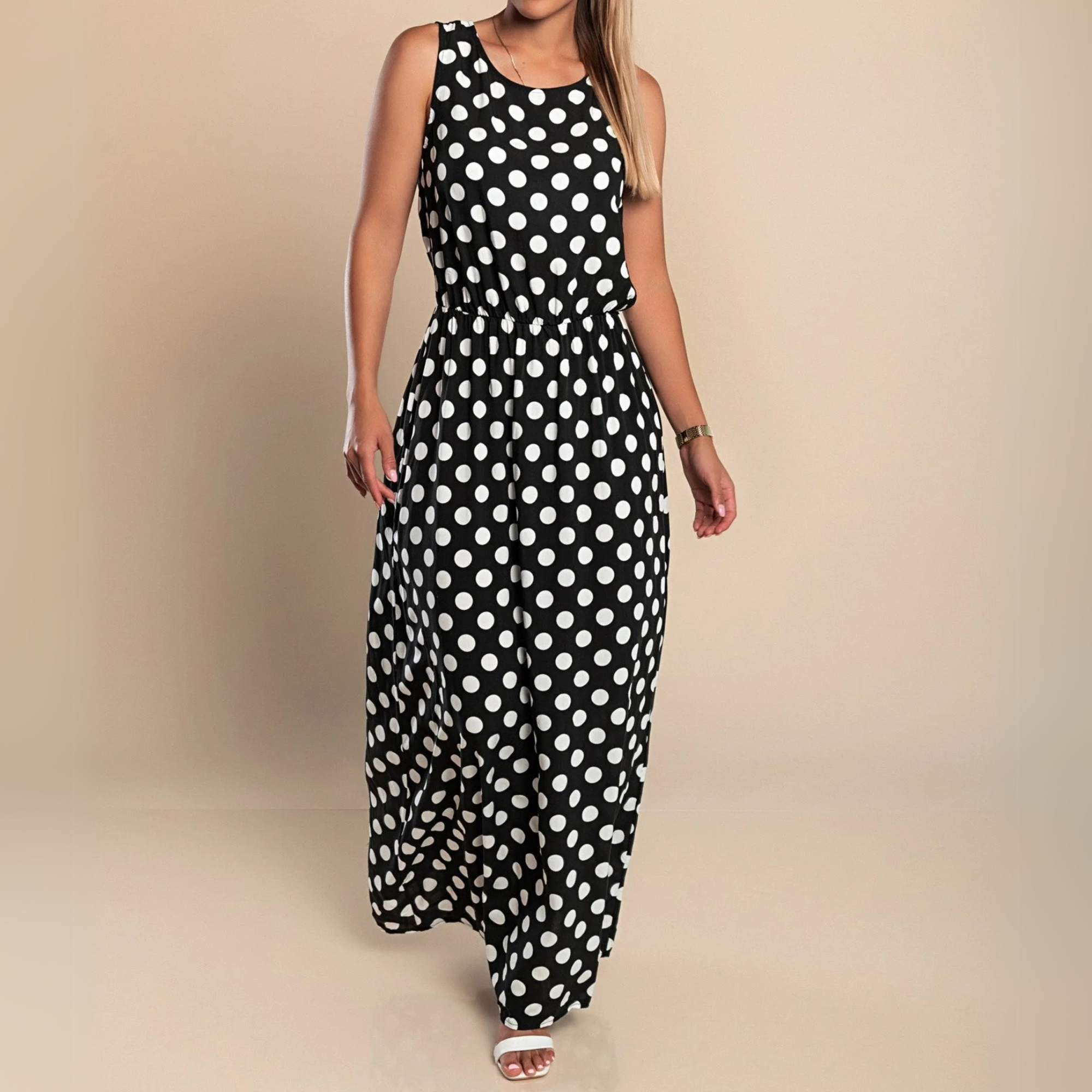 Livia | Women's Polka Dot Maxi Dress