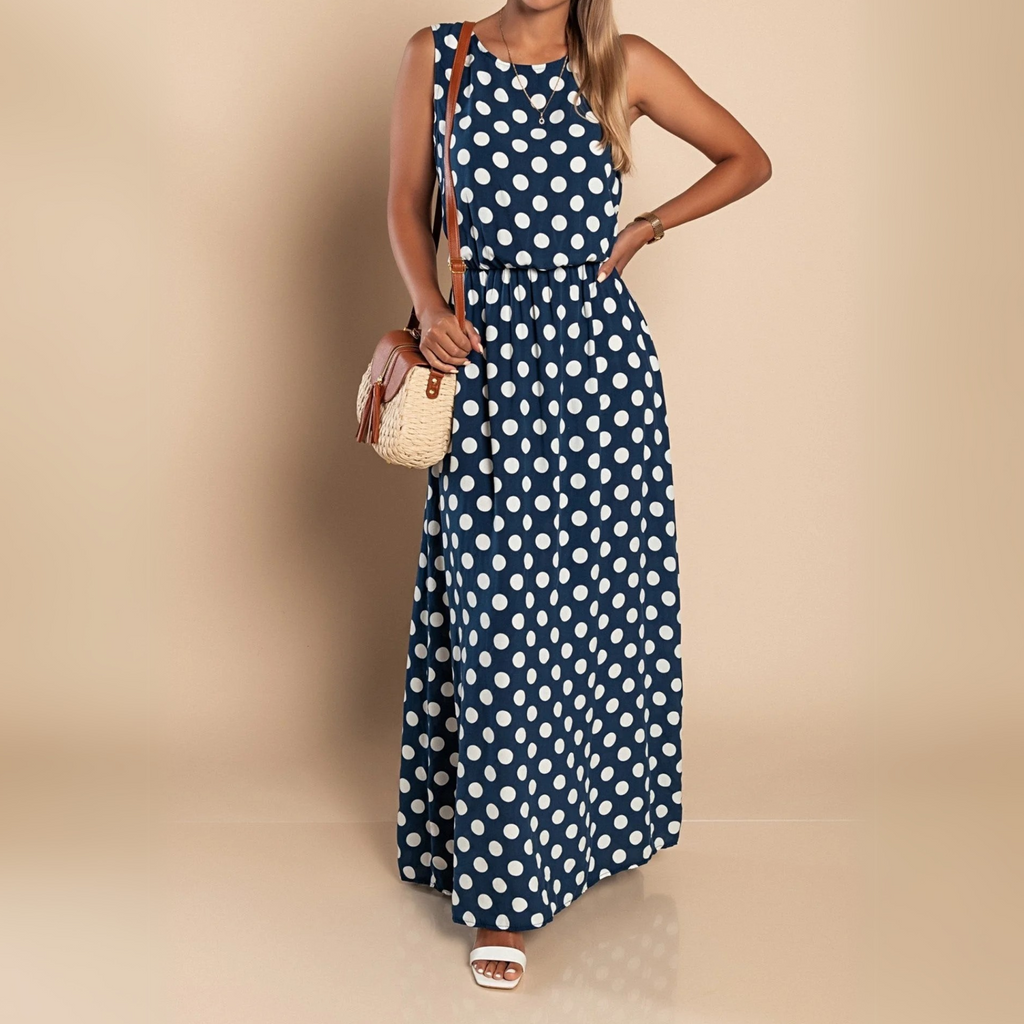 Livia | Women's Polka Dot Maxi Dress