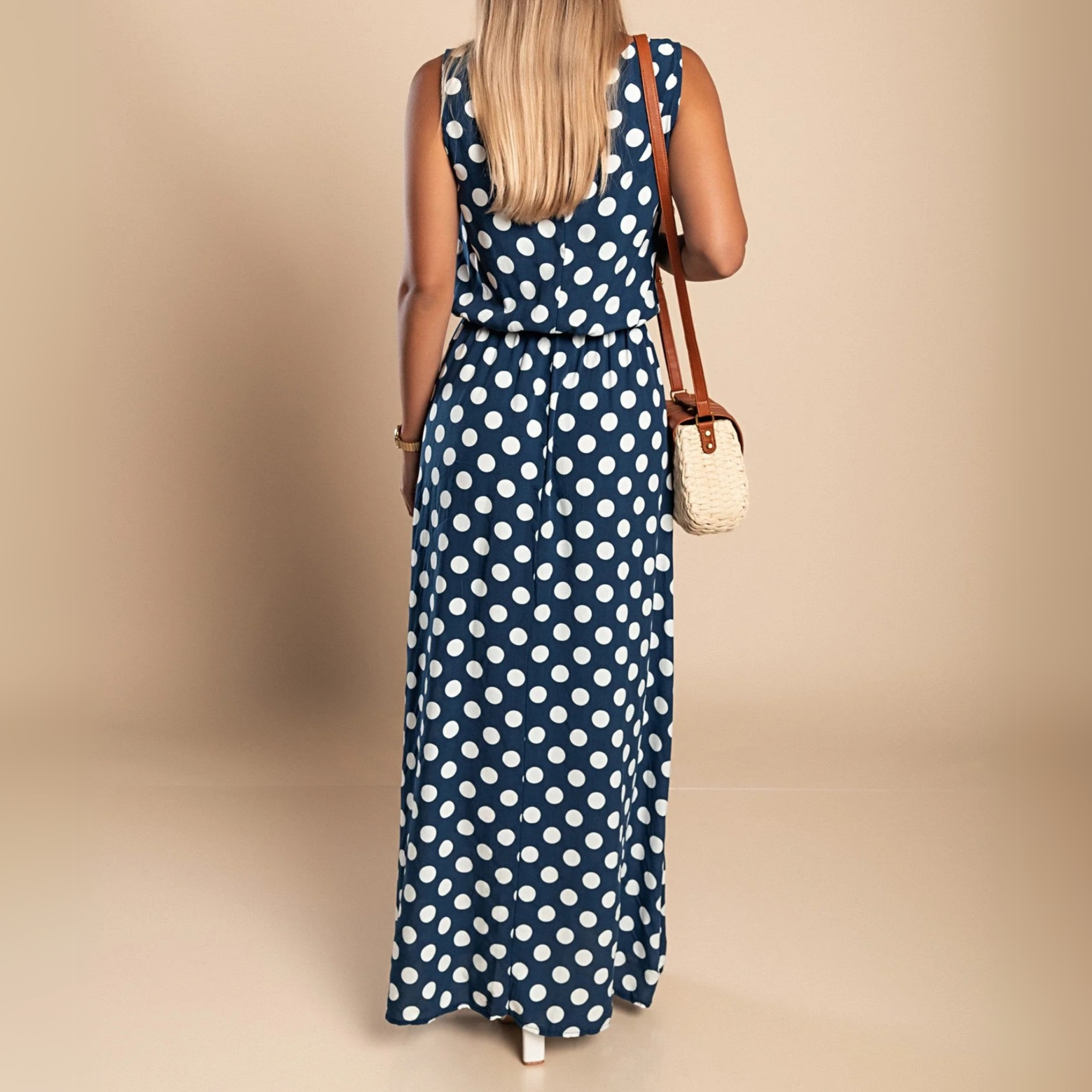 Livia | Women's Polka Dot Maxi Dress