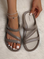 Livia | Women's Slip-In Sandals with Cross Straps