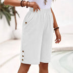Lorelei | Women's Relaxed Fit Shorts with Button Detail