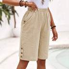 Lorelei | Women's Relaxed Fit Shorts with Button Detail