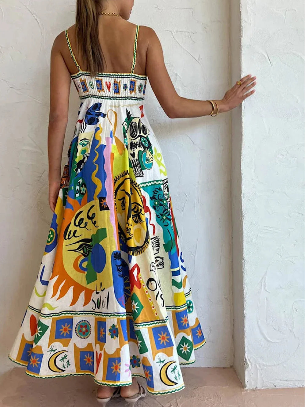 Nova | Women's Colorful Graphic Print Maxi Dress