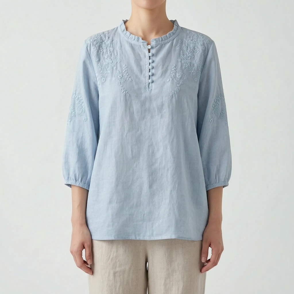 Lumira - Lightweight Embroidered Casual Blouse