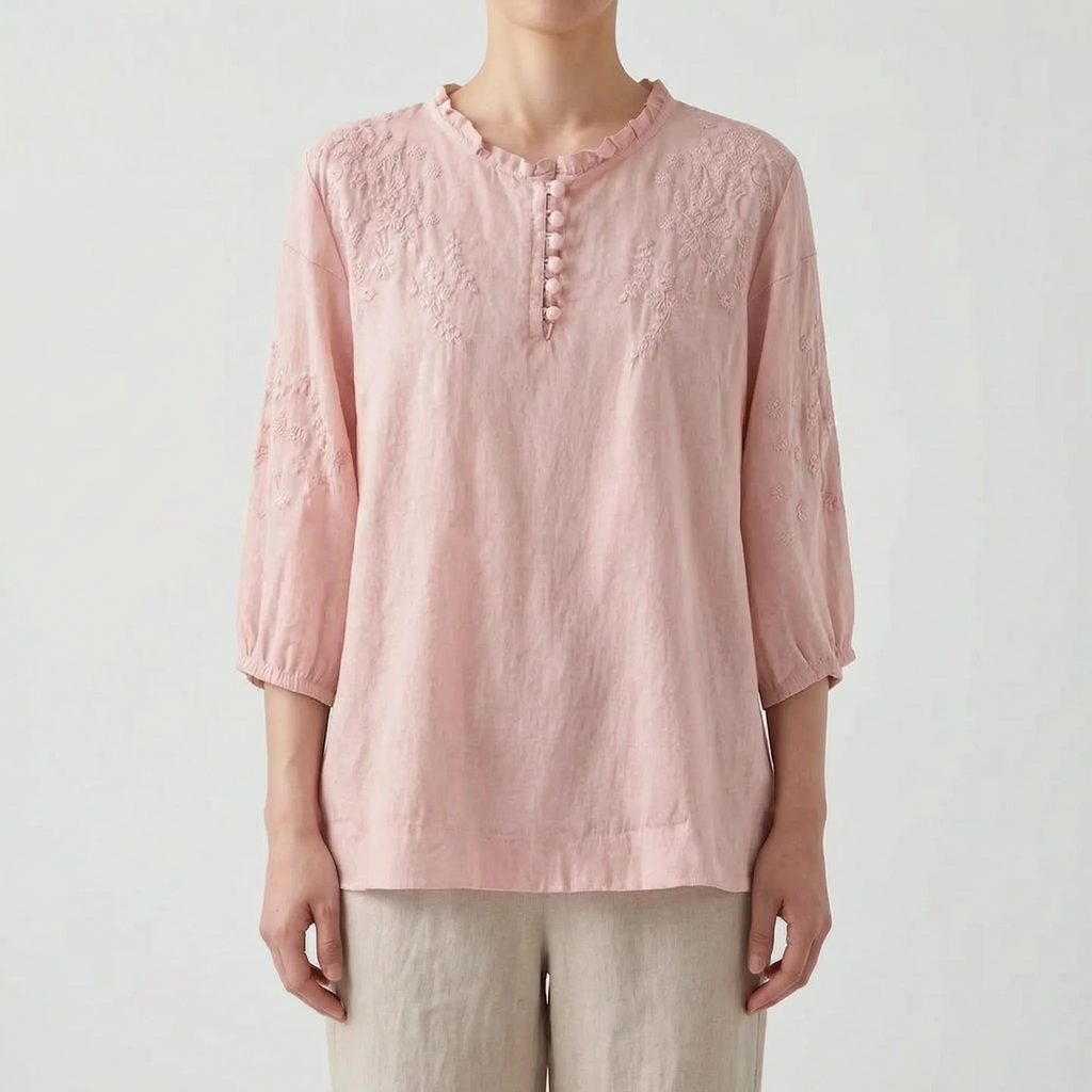 Lumira - Lightweight Embroidered Casual Blouse