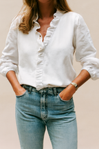 Mabel | Women's Ruffle Neck Tunic Blouse
