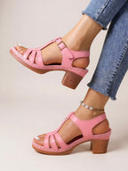 Mabel | Women's Classic Heeled Sandals with Buckle Strap