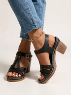 Mabel | Women's Classic Heeled Sandals with Buckle Strap