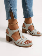 Mabel | Women's Classic Heeled Sandals with Buckle Strap