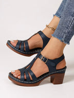 Mabel | Women's Classic Heeled Sandals with Buckle Strap