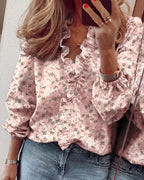 Mabel | Women's Ruffle Neck Tunic Blouse