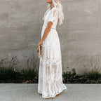 Maeve | Women's Elegant Lace Maxi Wedding Guest Dress