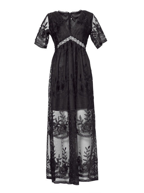 Maeve | Women's Elegant Lace Maxi Wedding Guest Dress