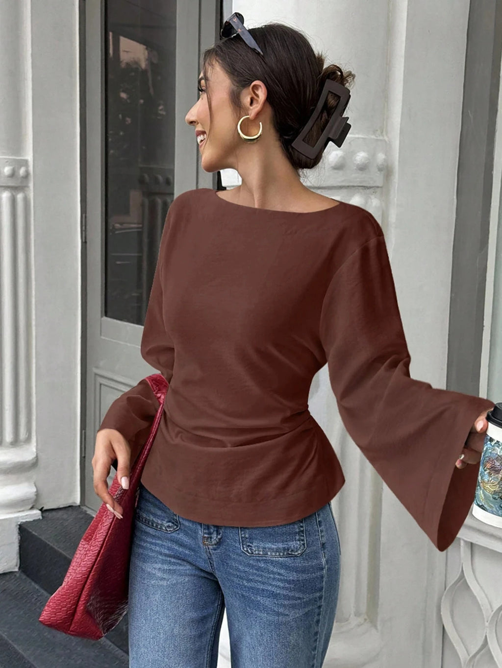 Marlowe | Women's Elegant Bell Sleeve Going Out Top
