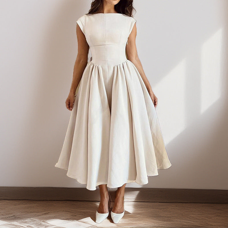 Marlowe | Women's Elegant Pleated Midi Dress