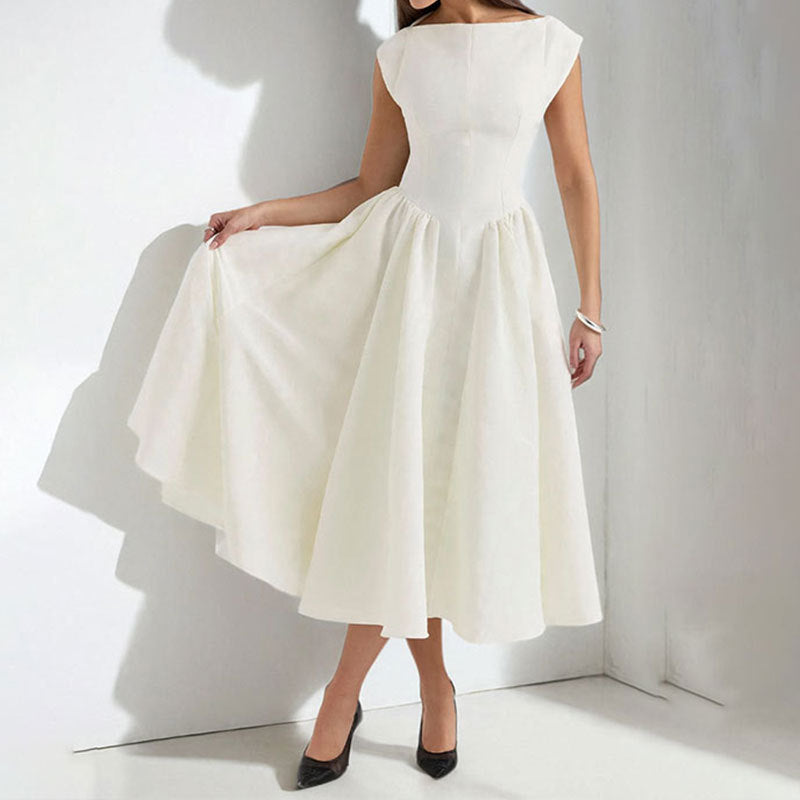 Marlowe | Women's Elegant Pleated Midi Dress