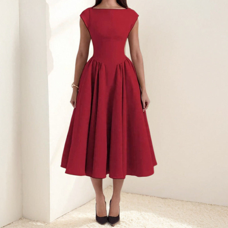 Marlowe | Women's Elegant Pleated Midi Dress
