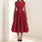 Marlowe | Women's Elegant Pleated Midi Dress