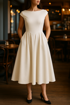 Marlowe | Women's Elegant Pleated Midi Dress
