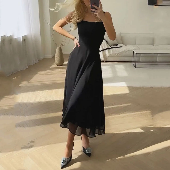 Arla | Women's Elegant Midi Sundress with Flowy Silhouette