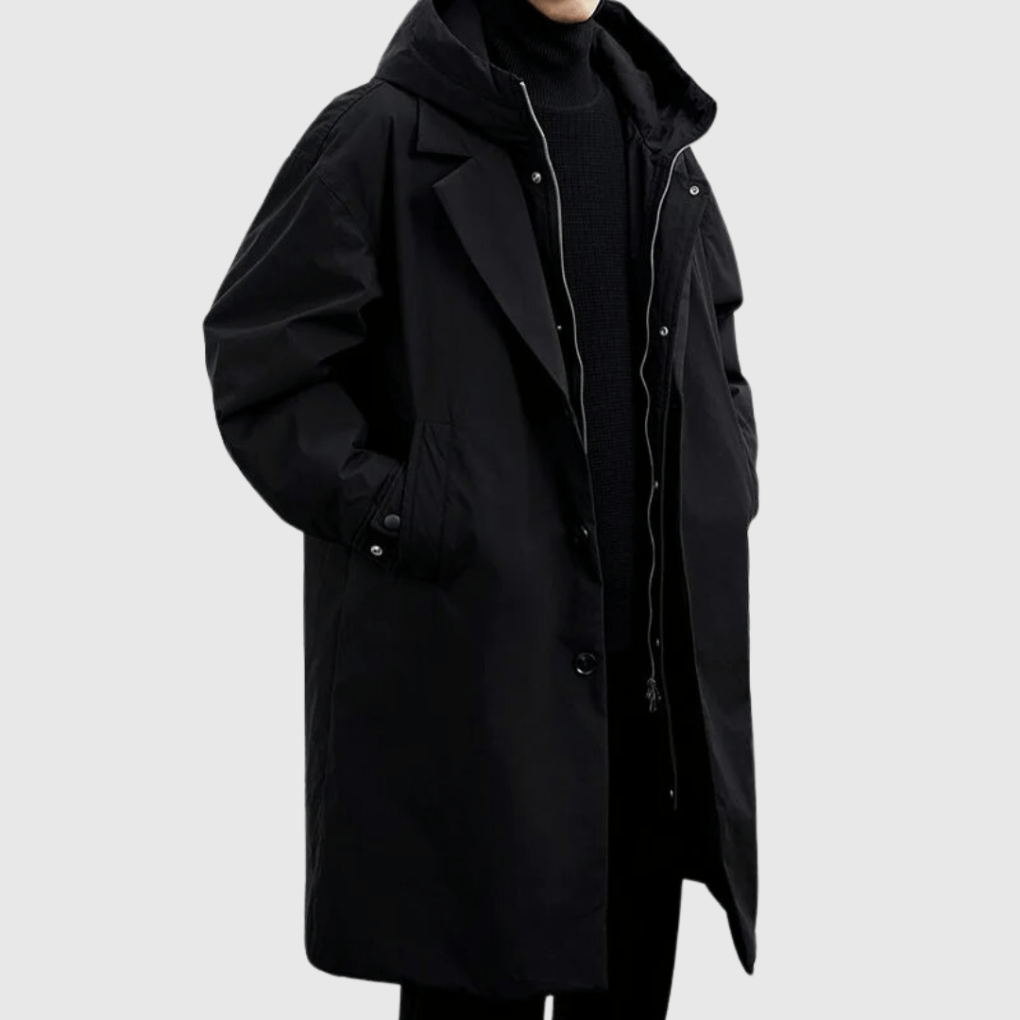 Soren | Men's Stylish Hooded Trench Coat