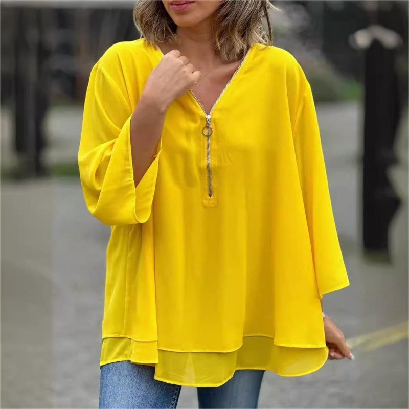 Mireille | Women's Zipped Comfort Blouse