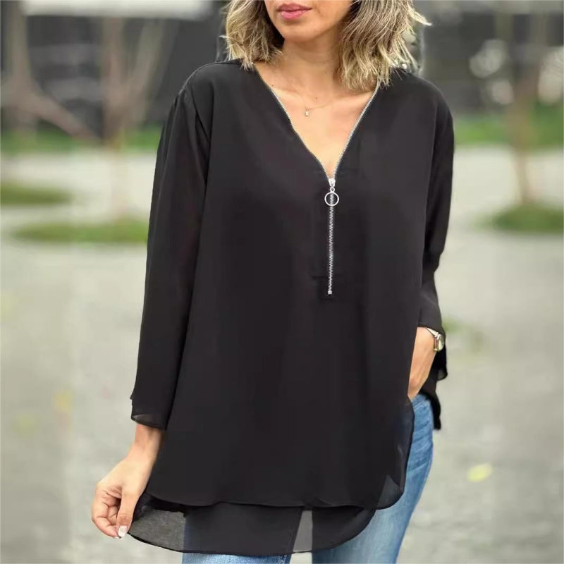 Mireille | Women's Zipped Comfort Blouse