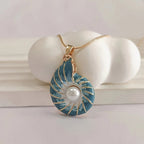 Nerida - Women's Elegant Nautilus Pendant Necklace