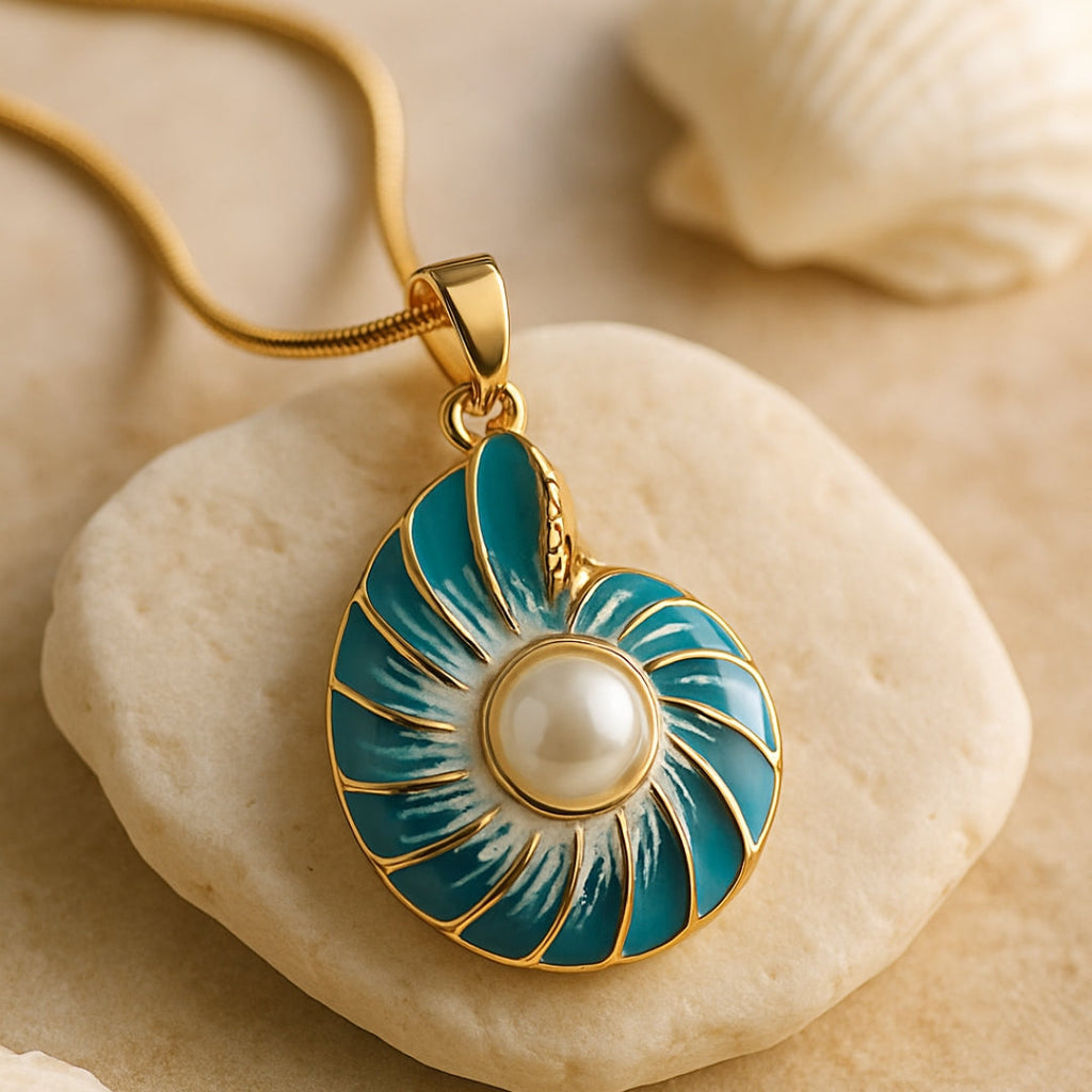 Nerida - Women's Elegant Nautilus Pendant Necklace