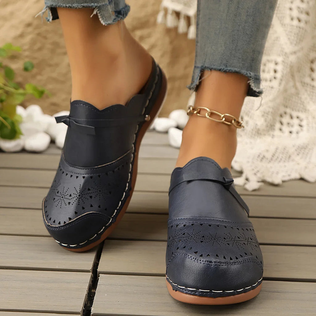Nia | Women's Stylish Clogs with Perforated Detail