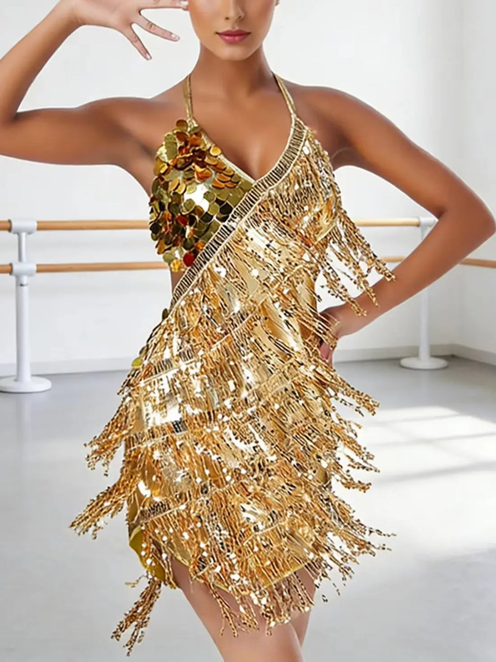 Nova | Women's Flapper Sequin Fringe Dress