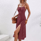 Nyla | Women's Chic Polka Dot Midi Dress