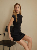 Nyla | Women's Sleek Mini Dress with Cap Sleeves