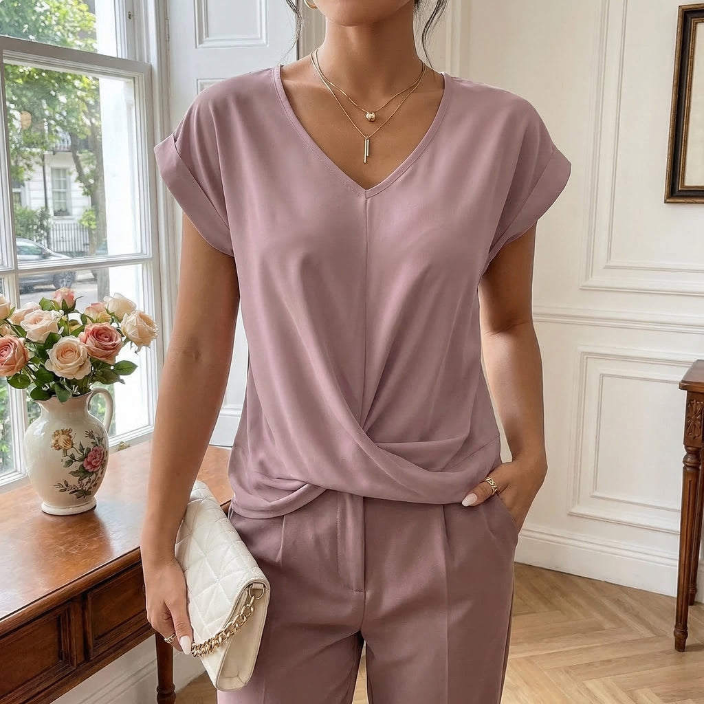 Orla | Women's Casual V-Neck Twist Shirt