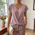 Orla | Women's Casual V-Neck Twist Shirt