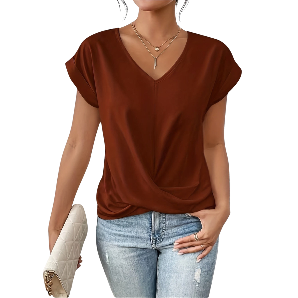 Orla | Women's Casual V-Neck Twist Shirt