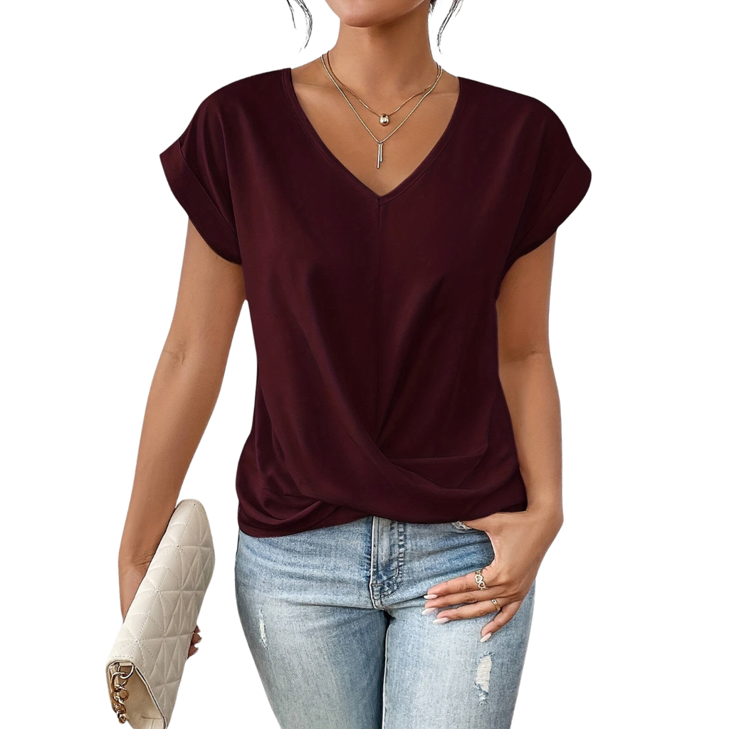 Orla | Women's Casual V-Neck Twist Shirt