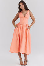 Priya | Women's Floral Pleated Midi Sundress