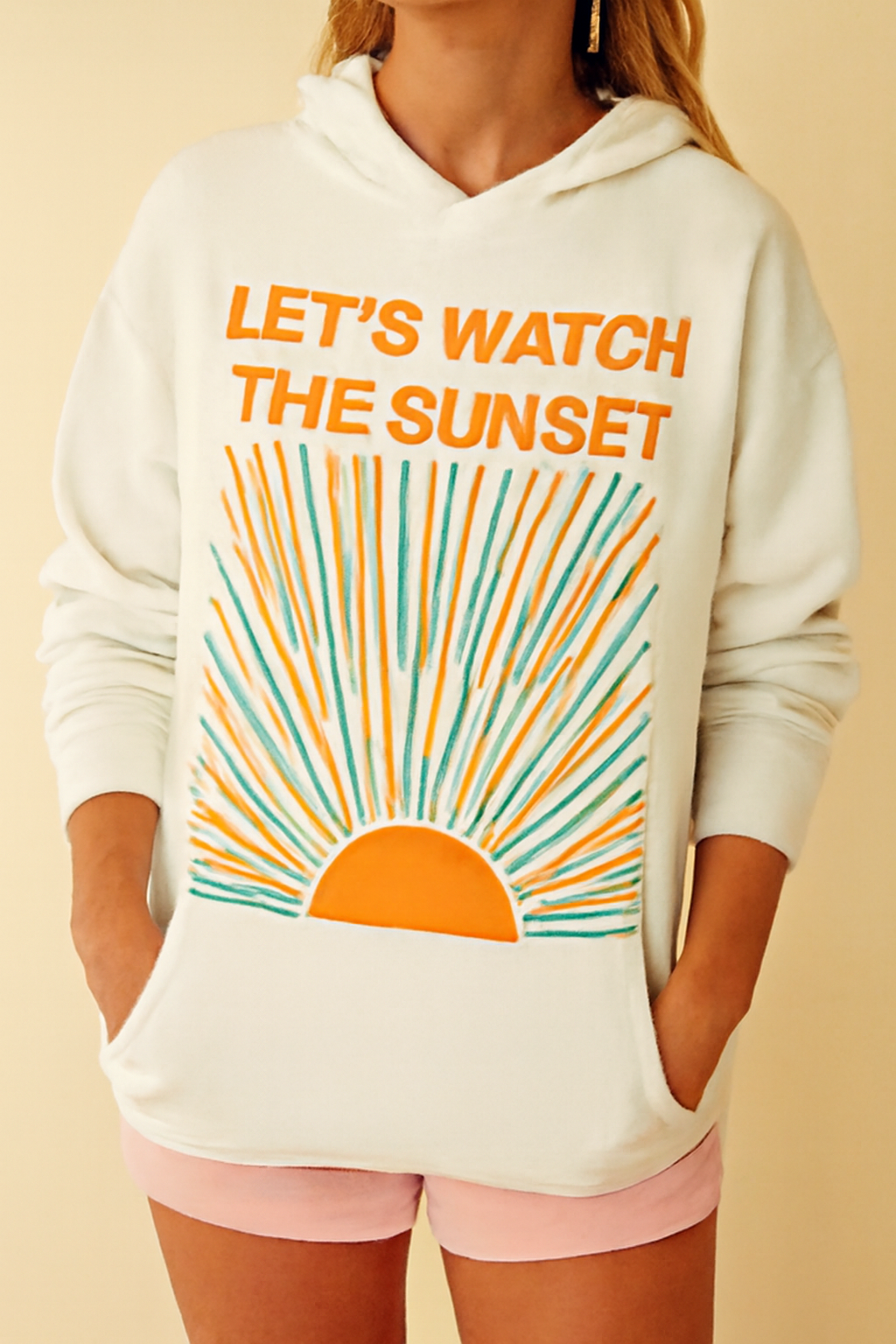Remi | Women's Oversized Hoodie with Sunset Design