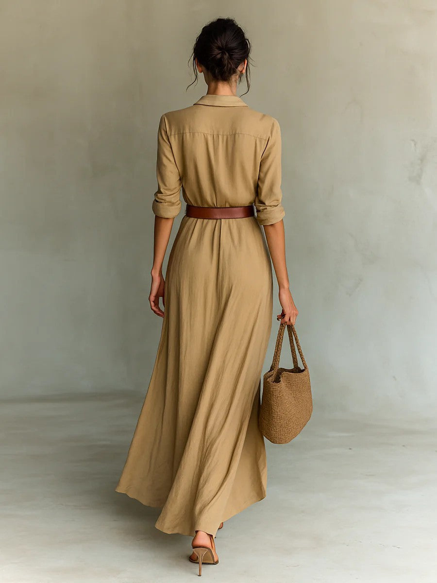 Remi | Women's Elegant Belted Maxi Dress