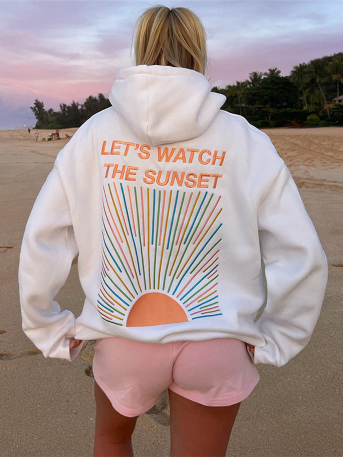 Remi | Women's Oversized Hoodie with Sunset Design